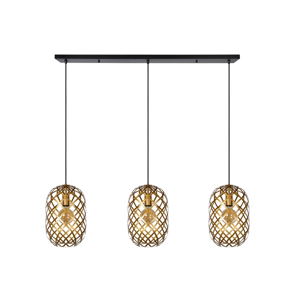 Lucide 3-lichts hanglampWolfram goud - 21417/03/02